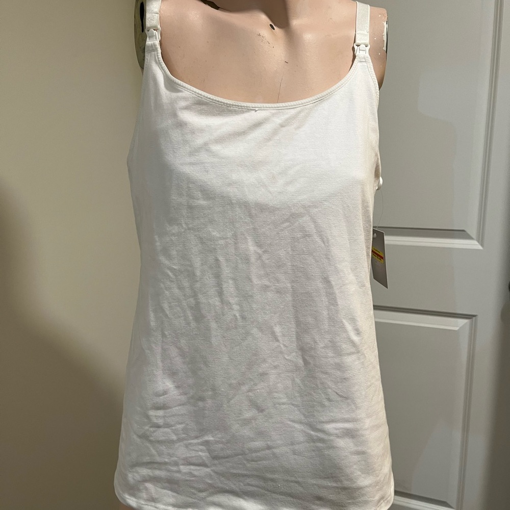 NWT White Nursing Tanktop